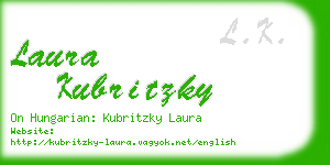 laura kubritzky business card